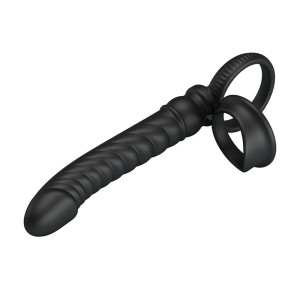 PRETTY LOVE - VIBRATORE ANALE MERRITT CON ANELLO E VIBRAZIONE NERO